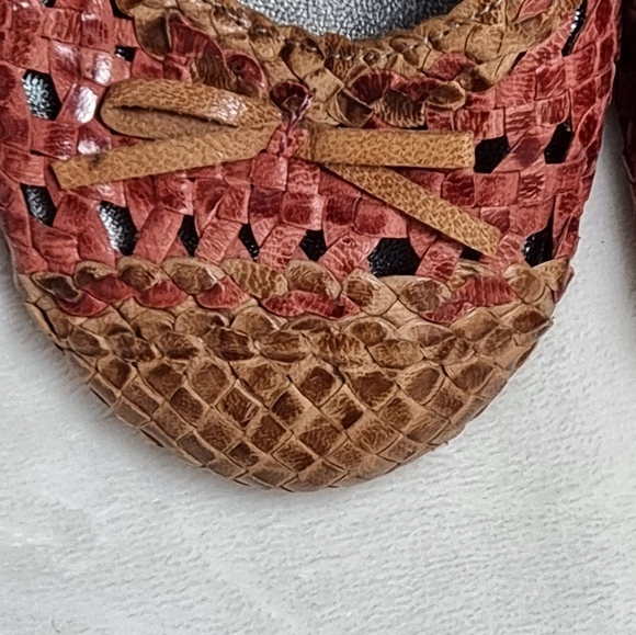 Y2K kess woven leather ballet flats - Picture 2 of 6